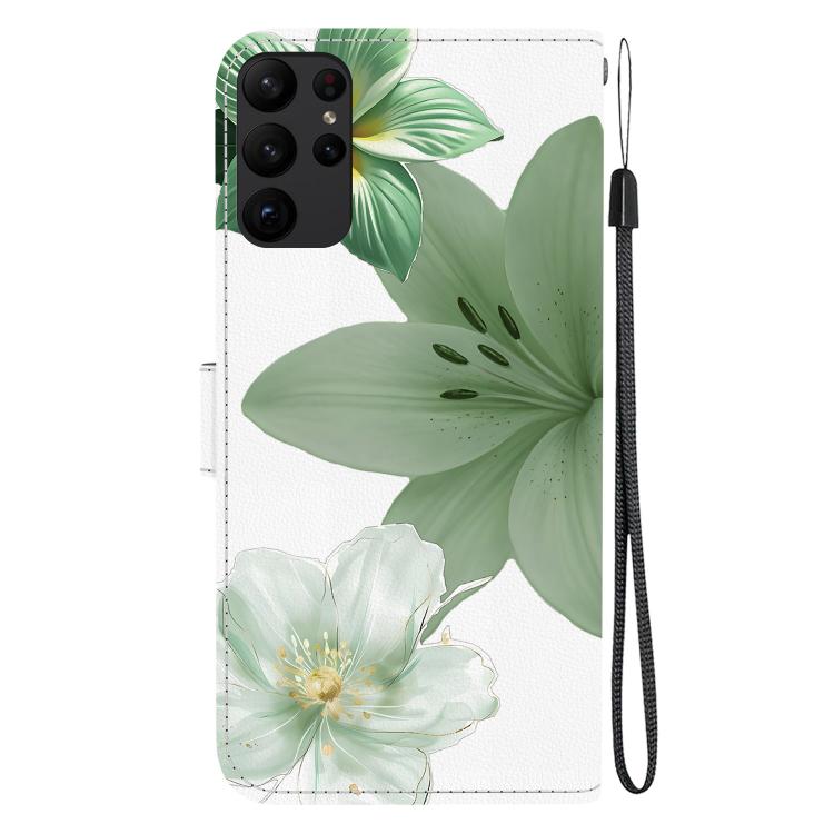 Custodia per telefono in ecopelle con texture cristallina, For Galaxy S23 Ultra 5G, For Galaxy S23+ 5G