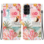 Custodia per telefono in ecopelle con texture cristallina, For Galaxy S23 Ultra 5G, For Galaxy S23+ 5G