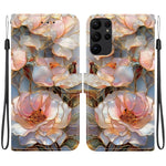 Custodia per telefono in ecopelle con texture cristallina, For Galaxy S23 Ultra 5G, For Galaxy S23+ 5G
