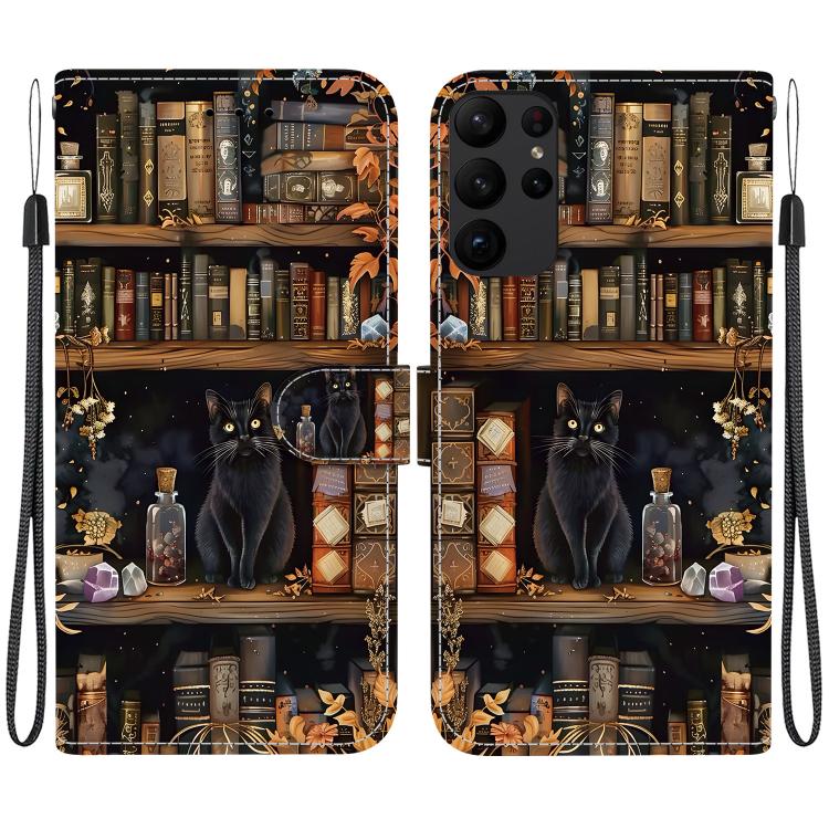 Custodia per telefono in ecopelle con texture cristallina, For Galaxy S23 Ultra 5G, For Galaxy S23+ 5G