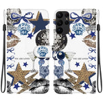 Custodia per telefono in ecopelle con texture cristallina, For Galaxy S23 Ultra 5G, For Galaxy S23+ 5G
