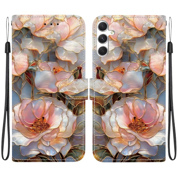Custodia per telefono in ecopelle con texture cristallina, For Galaxy S24 5G, For Galaxy S23 FE 5G