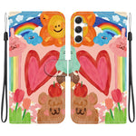 Custodia per telefono in ecopelle con texture cristallina, For Galaxy S24 5G, For Galaxy S23 FE 5G