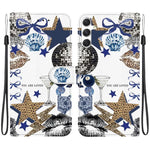 Custodia per telefono in ecopelle con texture cristallina, For Galaxy S24 5G, For Galaxy S23 FE 5G