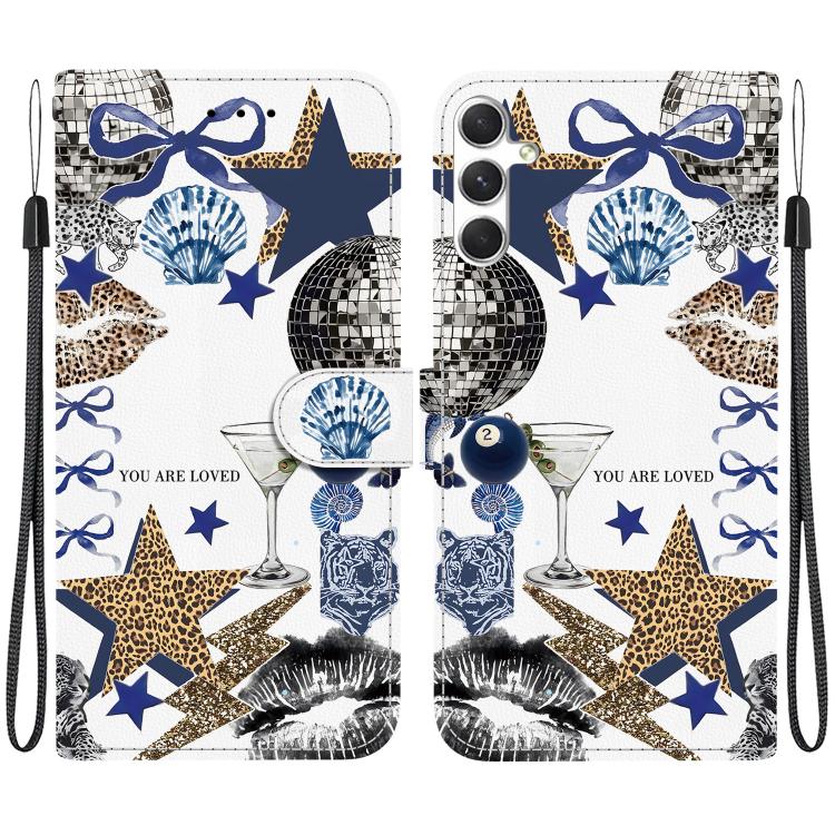 Custodia per telefono in ecopelle con texture cristallina, For Galaxy S24 5G, For Galaxy S23 FE 5G