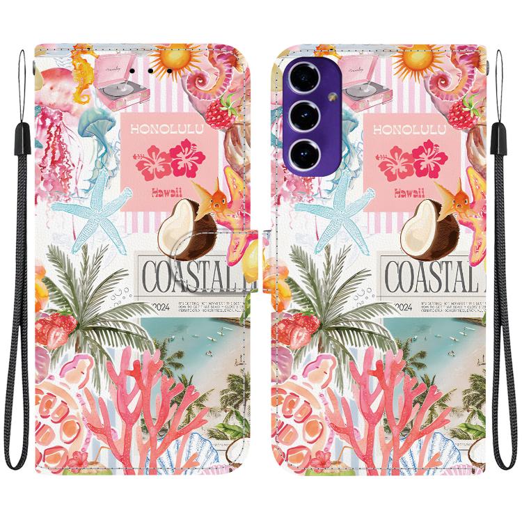 Custodia per telefono in ecopelle con texture cristallina, For Galaxy S25 Ultra 5G, For Galaxy S24 FE 5G