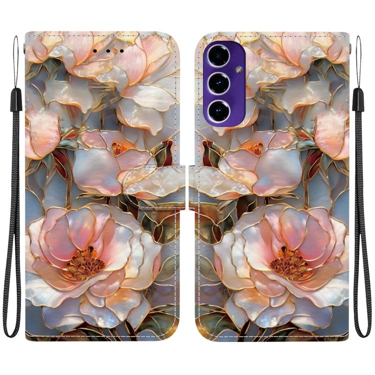 Custodia per telefono in ecopelle con texture cristallina, For Galaxy S25 Ultra 5G, For Galaxy S24 FE 5G
