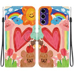 Custodia per telefono in ecopelle con texture cristallina, For Galaxy S25 Ultra 5G, For Galaxy S24 FE 5G