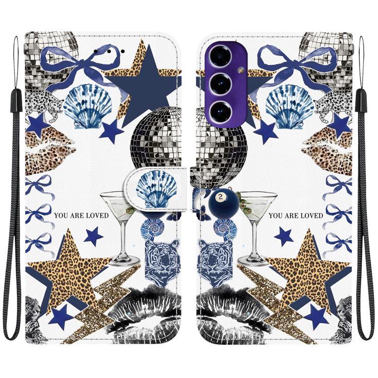 Custodia per telefono in ecopelle con texture cristallina, For Galaxy S25 Ultra 5G, For Galaxy S24 FE 5G