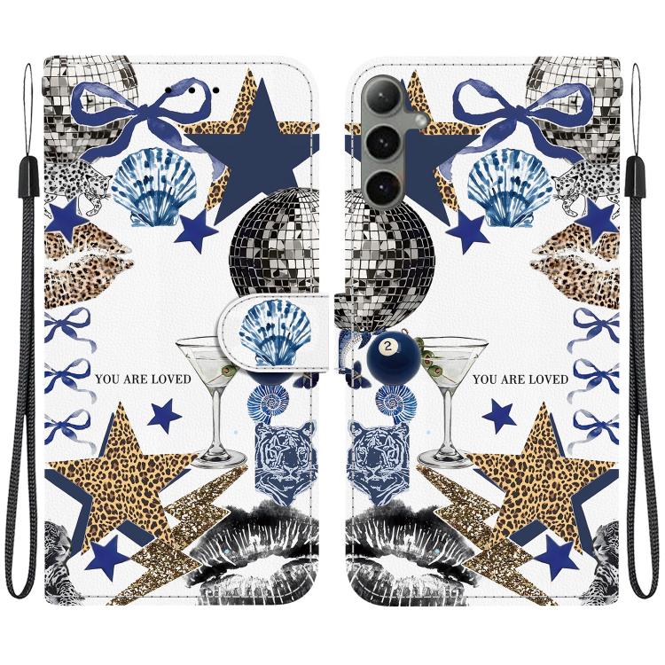 Custodia per telefono in ecopelle con texture cristallina, For Galaxy S24 Ultra 5G, For Galaxy S24+ 5G