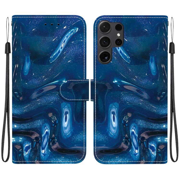 Custodia per telefono in ecopelle con texture cristallina, For Galaxy S24 Ultra 5G, For Galaxy S24+ 5G