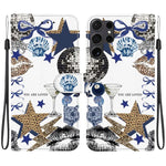 Custodia per telefono in ecopelle con texture cristallina, For Galaxy S24 Ultra 5G, For Galaxy S24+ 5G