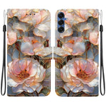 Custodia per telefono in ecopelle con texture cristallina, For Galaxy S25 5G, For Galaxy S25+ 5G