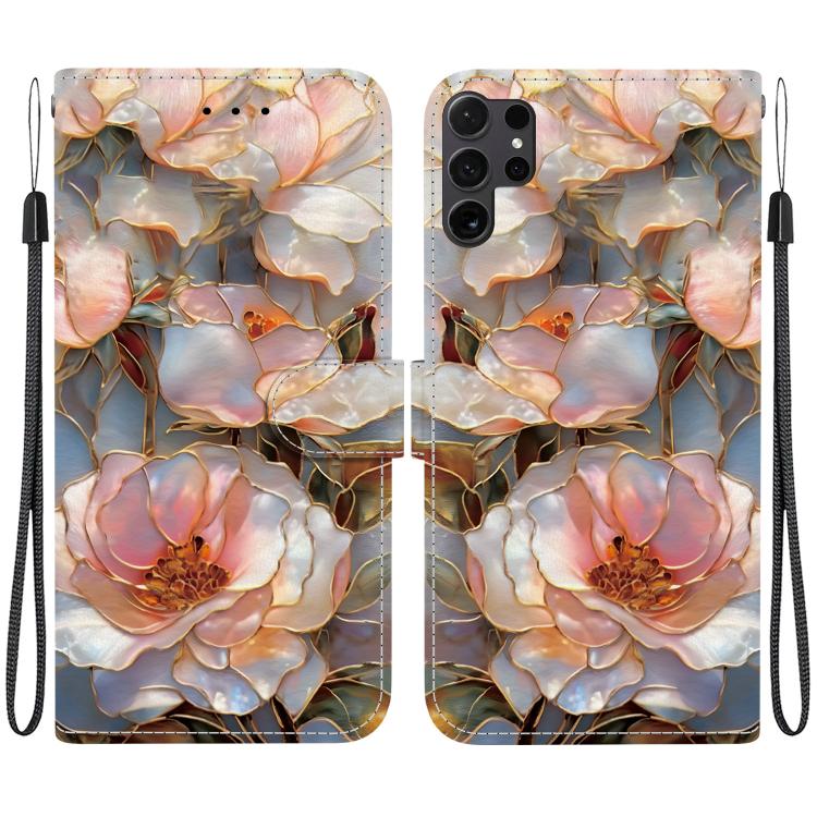 Custodia per telefono in ecopelle con texture cristallina, For Galaxy S25 Ultra 5G, For Galaxy S24 FE 5G