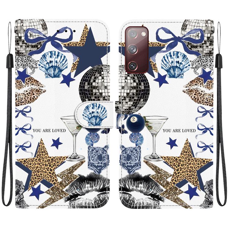 Custodia per telefono in ecopelle con texture cristallina, For Galaxy S23 5G, For Galaxy S20 FE 5G