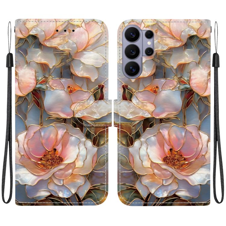 Custodia per telefono in ecopelle con texture cristallina, For Galaxy S26 Ultra 5G, For Galaxy S26 5G