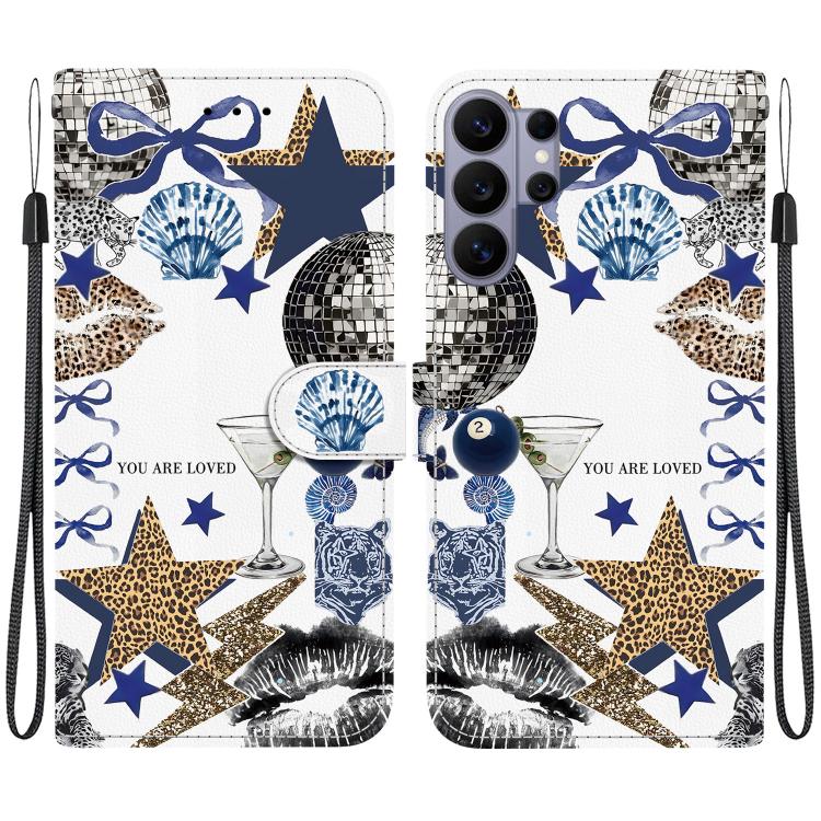 Custodia per telefono in ecopelle con texture cristallina, For Galaxy S26 Ultra 5G, For Galaxy S26 5G