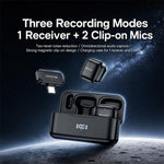 Yesido KR30 1 to 2 Wireless Lavalier Microphone 8 Pin Receiver with Charging Box