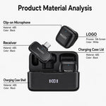 Yesido KR31 1 to 2 Wireless Lavalier Microphone Type-C Receiver with Charging Box
