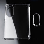 Custodia per telefono trasparente in PC antiurto a doppio asse con copriobiettivo, For Galaxy Z Fold8 5G