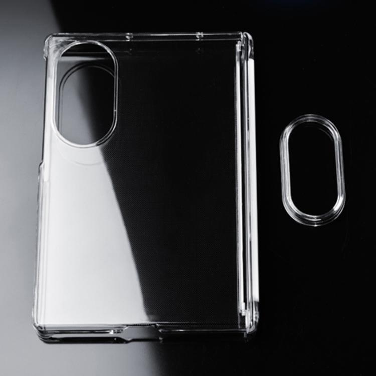 Custodia per telefono trasparente in PC antiurto a doppio asse con copriobiettivo, For Galaxy Z Fold8 5G