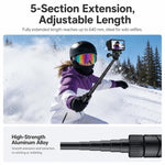 Yesido SF37 Portable 2 in 1 Magnetic Quick Release Selfie Stick DJ