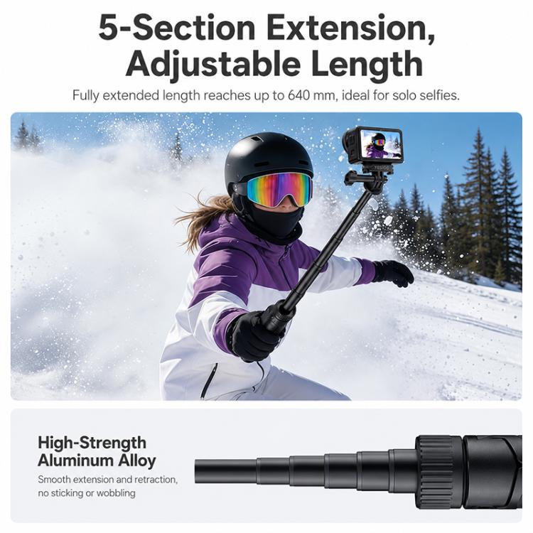 Yesido SF37 Portable 2 in 1 Magnetic Quick Release Selfie Stick DJ