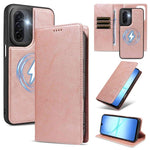 Custodia per telefono in ecopelle vegana con texture in pelle bovina, protezione RFID, rimovibile e magnetica 2 in 1., For Galaxy A17 5G, For Galaxy A26 5G, For Galaxy A36 5G, For Galaxy A16 5G
