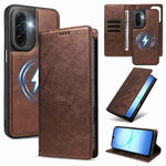 Custodia per telefono in ecopelle vegana con texture in pelle bovina, protezione RFID, rimovibile e magnetica 2 in 1., For Galaxy A17 5G, For Galaxy A26 5G, For Galaxy A36 5G, For Galaxy A16 5G