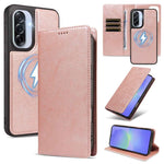 Custodia per telefono in ecopelle vegana con texture in pelle bovina, protezione RFID, rimovibile e magnetica 2 in 1., For Galaxy A17 5G, For Galaxy A26 5G, For Galaxy A36 5G, For Galaxy A16 5G