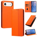Custodia per telefono in ecopelle con motivo a meandro in rilievo e protezione RFID., For iPhone Air, For iPhone 16 Pro Max, For iPhone 16 Pro