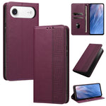 Custodia per telefono in ecopelle con motivo a meandro in rilievo e protezione RFID., For iPhone Air, For iPhone 16 Pro Max, For iPhone 16 Pro