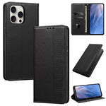 Custodia per telefono in ecopelle con motivo a meandro in rilievo e protezione RFID., For iPhone 14 / 13, For iPhone 14 Pro Max, For iPhone 14 Pro