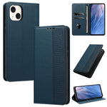 Custodia per telefono in ecopelle con motivo a meandro in rilievo e protezione RFID., For iPhone 14 / 13, For iPhone 14 Pro Max, For iPhone 14 Pro
