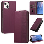 Custodia per telefono in ecopelle con motivo a meandro in rilievo e protezione RFID., For iPhone 14 / 13, For iPhone 14 Pro Max, For iPhone 14 Pro
