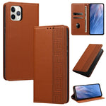 Custodia per telefono in ecopelle con motivo a meandro in rilievo e protezione RFID., For iPhone 11, For iPhone 11 Pro