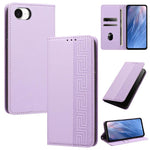 Custodia per telefono in ecopelle con motivo a meandro in rilievo e protezione RFID., For iPhone 18 Pro, For iPhone 18 Pro Max, For iPhone 17e / 16e