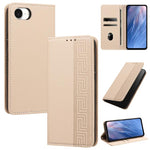 Custodia per telefono in ecopelle con motivo a meandro in rilievo e protezione RFID., For iPhone 18 Pro, For iPhone 18 Pro Max, For iPhone 17e / 16e