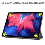 Custer Custodia in pelle piatta Smart Flip con motivo dipinto orizzontale con funzione Sleep / Wake-up e supporto a 3 pieghe, For Lenovo Tab P11 Pro (TB-XJ706F), For Lenovo Tab P11 TB-J606F / TB-J607Z