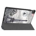 Custer Custodia in pelle piatta Smart Flip con motivo dipinto orizzontale con funzione Sleep / Wake-up e supporto a 3 pieghe, For Lenovo Tab P11 Pro (TB-XJ706F), For Lenovo Tab P11 TB-J606F / TB-J607Z