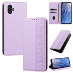 Custodia per telefono in ecopelle con motivo a meandro in rilievo e protezione RFID., For Samsung Galaxy XCover7 Pro, For Samsung Galaxy XCover7