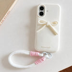 Custodia per telefono ibrida in TPU e PC con design bombato e cordino., For iPhone 16, For iPhone 15 Pro Max, For iPhone 15 Pro
