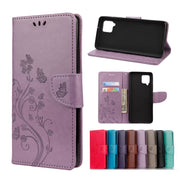 Custodia in pelle flip floreale per Galaxy A42 e Nokia 2.4