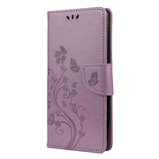 Custodia in pelle flip floreale per Galaxy A42 e Nokia 2.4