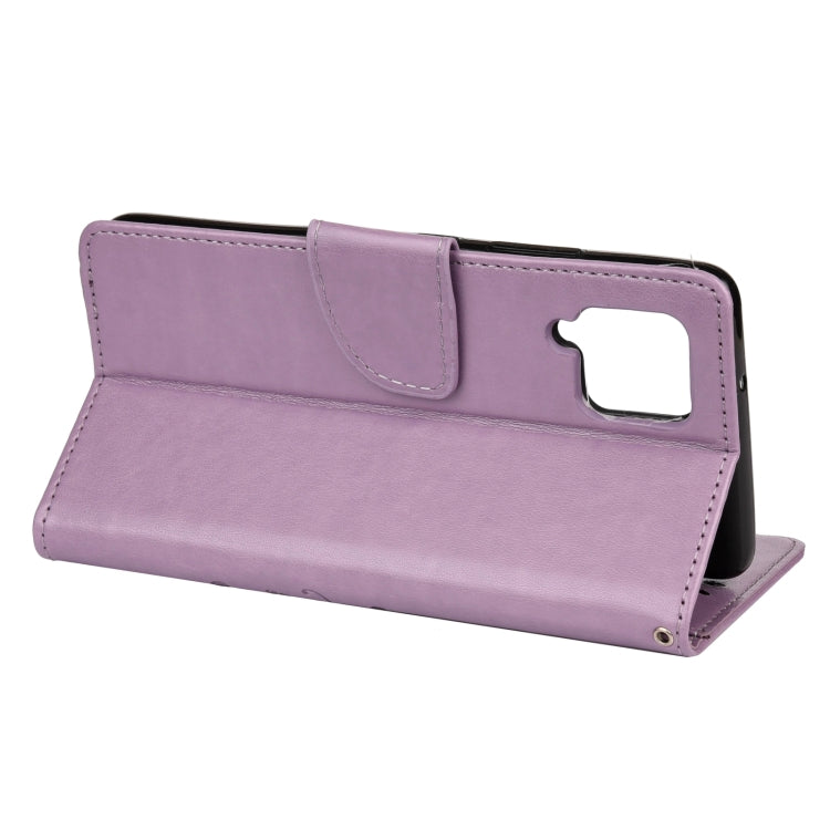 Custodia portafoglio in pelle con motivo floreale per Galaxy A42