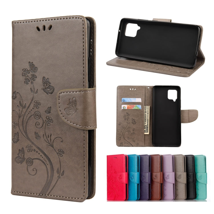 Custodia portafoglio in pelle con motivo floreale per Galaxy A42