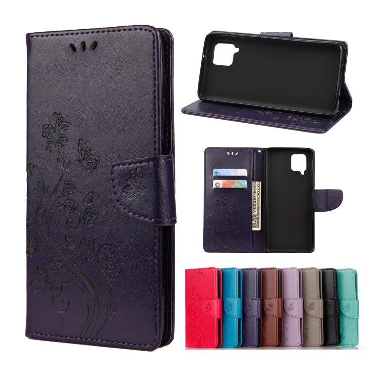 Custodia portafoglio in pelle con motivo floreale per Galaxy A42