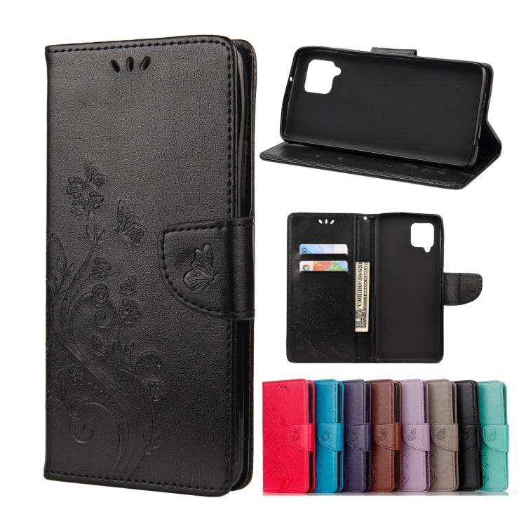 Custodia portafoglio in pelle con motivo floreale per Galaxy A42