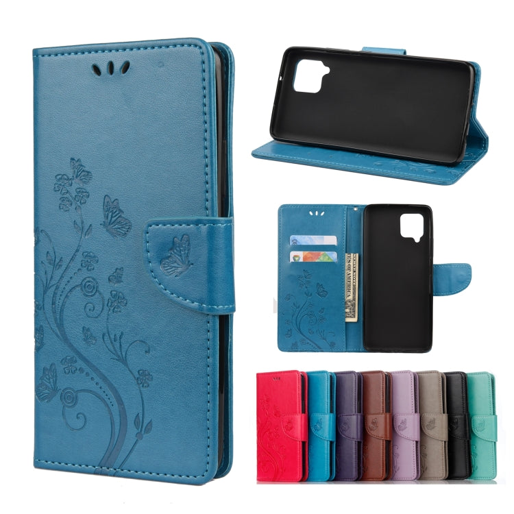 Custodia portafoglio in pelle con motivo floreale per Galaxy A42