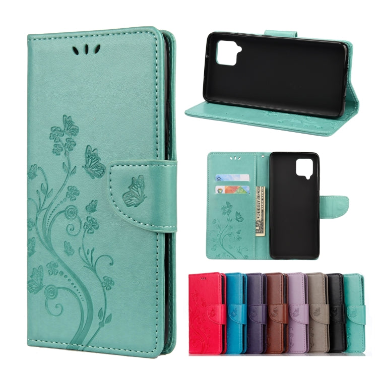 Custodia portafoglio in pelle con motivo floreale per Galaxy A42